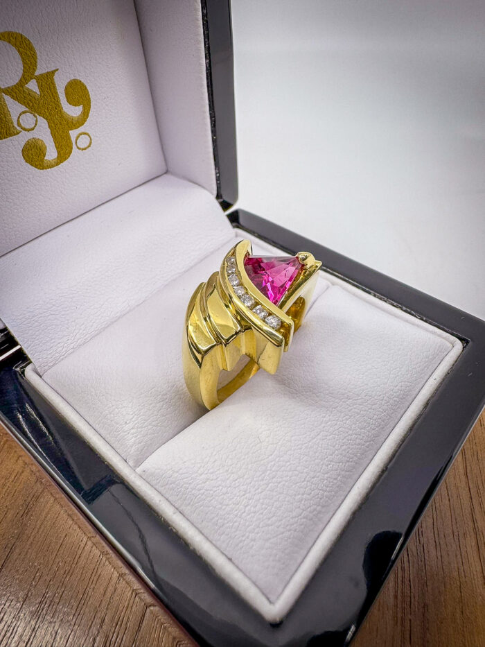 24K Yellow Gold Ruby Ring