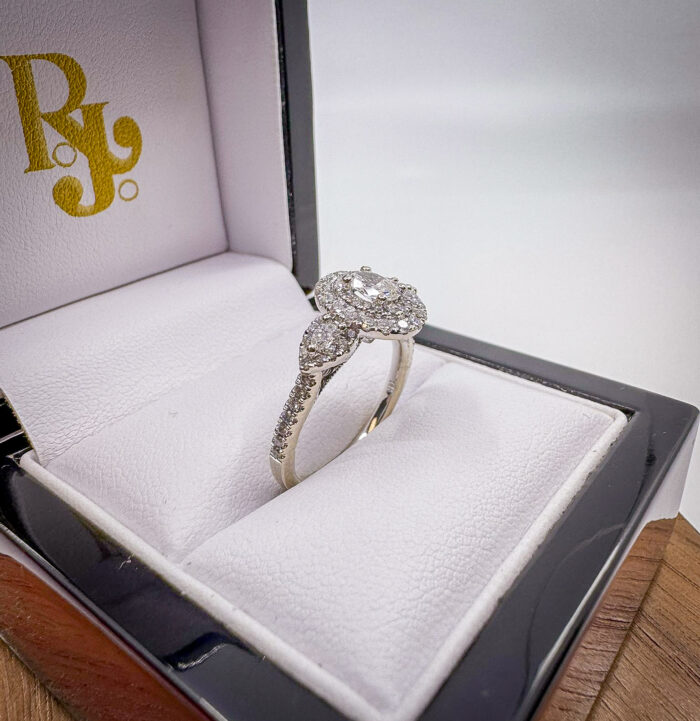 White Gold Marquise Diamond Engagement Ring